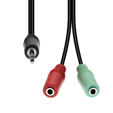 PROXTEND 4-pinski na 2 x 3-pinski MF kabel 30 cm, crni