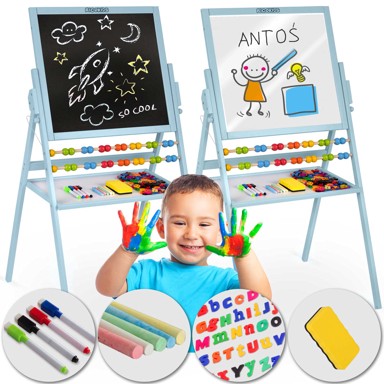 RICOKIDS Okretna ploča za crtanje, magnetska, plava