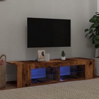 TV ormarić LED boja drva 135x39x30 cm konstruirano drvo