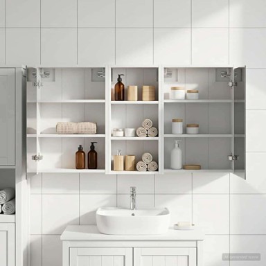 Set kupaonskih ormarića, 3 kom, 116 x 16 x 62.5 cm