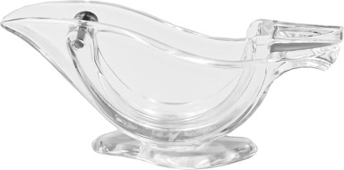 NIKCORP Cjedilo za limun u obliku ptice 11,9x5,4 cm, prozirno