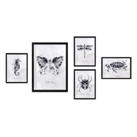 WALLITY Slike u setu od 5 komada Butterfly 