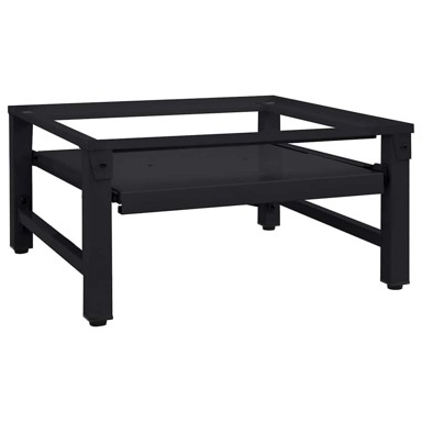 Pedestal za perilicu rublja 64 x 55 x 32,5 cm, čelik, crna