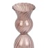 PT LIVING Smeđi stakleni svijećnjak Swirl, visina 17 cm