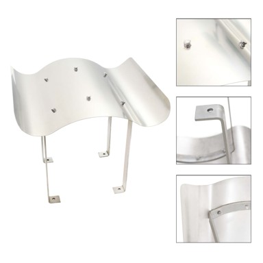 Kapa za dimnjak od nehrđajućeg čelika, srebrna, 60 x 60 x 38 cm