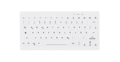 CONTOUR DESIGN Tipkovnica Active Key QuickClean C4112, medicinska, IP65, mini, bežična, DE, bijela