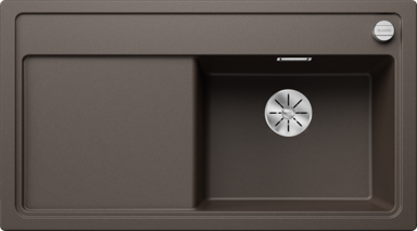 BLANCO Sudoper Zenar 5 S-F InFino, Silgranit, bazen desno, kava
