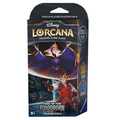 DISNEY LORCANA Starter deck Rise of the Floodborn The Queen i Gaston