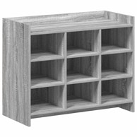 Ormar za cipele 85 x 39,5 x 70 cm od konstruiranog drva, siva sonoma