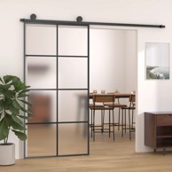 Klizna vrata od aluminija i stakla ESG 102,5 x 205 cm crna