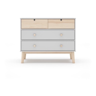 MARCKERIC Bijela niska dječja komoda 100x81 cm Estefania