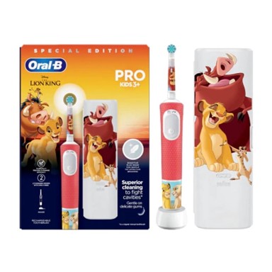 ORAL-B Električna četkica za zube PRO Kids 3+, Lion King, putna torbica