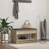 Klupa za hodnik s jastukom 83 x 38 x 45 cm, sonoma hrast