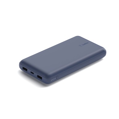 BELKIN Powerbank prijenosni punjač 20.000mAh 15W + USB-A/C kabel 15cm, plavi
