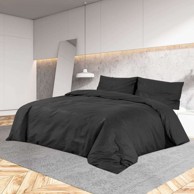 Set posteljine za poplun 135x200 cm + 80x80 cm, crna