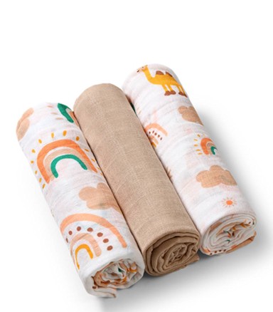 BABYONO Muslin tetra pelene, Duga bež