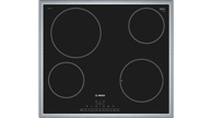 BOSCH Ugradbena ploča PKE645FP1E, električna, 60 cm, 4 polja, staklokeramika, crna
