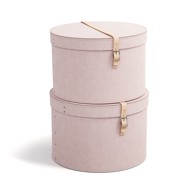 BIGSO Svijetlo ružičaste kartonske kutije za pohranu u setu 2 kom s poklopcem/dekorativne ø 37,5x25 cm Rut Restore Paper Laminate