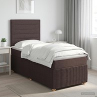 Boxspring krevet s madracem 80 x 200 cm, tkanina, tamnosmeđi