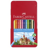 FABER-CASTELL Boja 115801 drvena metalna kutija 12 boja