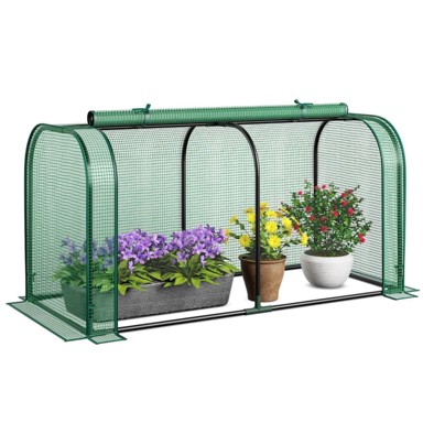 NORTHIX Mini staklenik 2u1, 118x55x60 cm, PE pokrov i rolo vrata