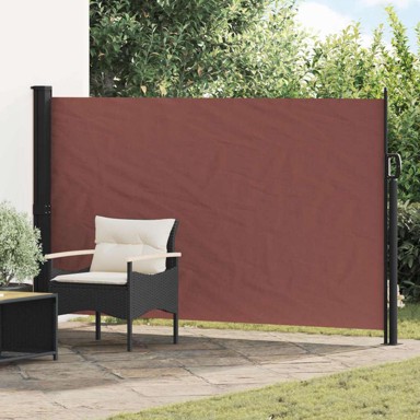 Retraktabilna bočna tenda, 170 x 300 cm, poliester, smeđa