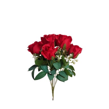Umjetni buket Ruža, crvena 46 CM