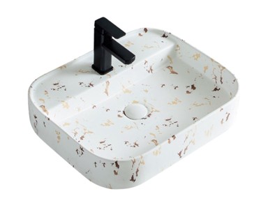 S6 STEKLARSTVO ŠEST Umivaonik S6WC1 55x45x11 cm, bijeli mramor