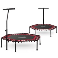 NEO-SPORT Fitness trampolin s ručkom 127 cm, šesterokutni, crveni