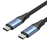 VENTION Kabel USB-C na USB-C, USB 2.0, PD 3.1, struja 5 A, snaga 240 W, duljina 1 m, crna