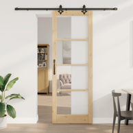 Klizna vrata s hardverskim setom 83x232 cm od bora