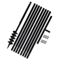 Ručna burgija za zemlju sa ručkom 100 mm i produžnom cijevi, 9 m, čelik