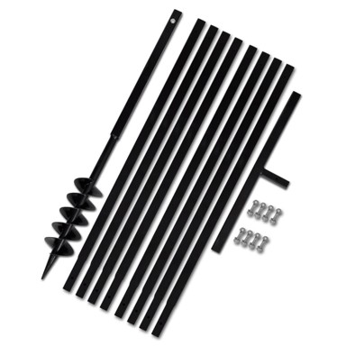 Ručna burgija za zemlju sa ručkom 100 mm i produžnom cijevi, 9 m, čelik