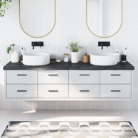 Kupaonska radna ploča tamnosmeđa 200x50x(2-6) cm tretirano drvo