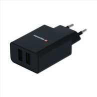 SWISSTEN Kućni punjač 2xUSB 2.1A SMART IC, crni