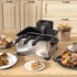 HOMESTAR Friteza, 49,5 x 35 x 23 cm, srebrna