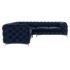 ROPEZ Tamno plava baršunasti kutna garnitura Chelsea, 264x264x75 cm