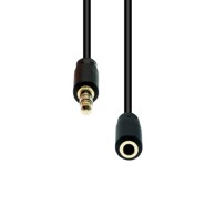 PROXTEND 4-pinski tanki produžni kabel crne boje 0,5 m