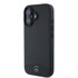 MERCEDES Textured and Plain Leather MagSafe maskica za Apple iPhone 16, crna