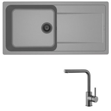 ELLECI Set sudoper Life 480 + slavina Zora, grafit/siva