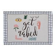  LITTLE NICE THINGS Bijelo-crna kupaonska prostirka 60x40 cm Get-Naked