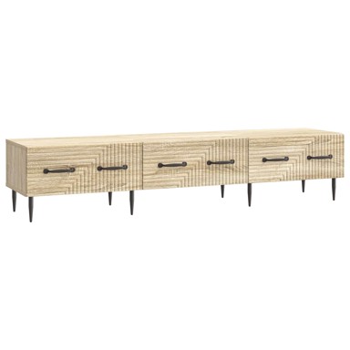 TV ormar s ladicama, 147 x 34,5 x 30 cm, konstruirano drvo, crna
