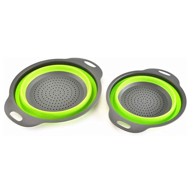 HOME & MARKER Cjedilo silikonsko sklopivo za voće i povrće set 2 kom zeleno FOLDRAIN