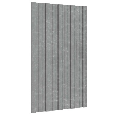 Krovni panel, 12 kom, 80 x 45 cm, srebrni