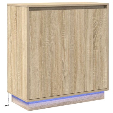 Sideboard s LED-om, inženjersko drvo, Sonoma hrast, 71x34. 5x75 cm