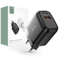 TECH-PROTECT Zidni punjač C20W 20W QC3.0 USB + Type C, crni