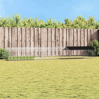 Kavez za zečeve, srebrni, 400 × 78 × 78 cm, cinkani čelik