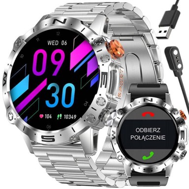 GRAVITY Muški pametni sat GT20-2, AMOLED, dodatna narukvica, SG024B