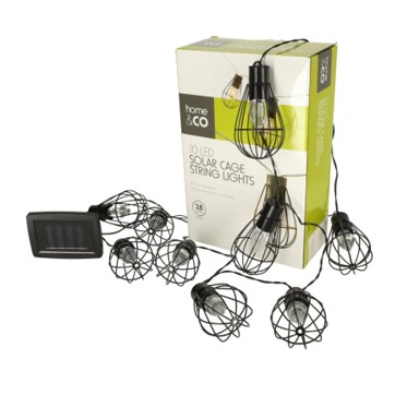 MG Solarni lanac, 10 LED, 3.8 m, crno