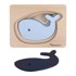 KINDSGUT Drvena reljefna puzzle Whale